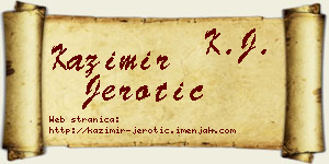 Kazimir Jerotić vizit kartica